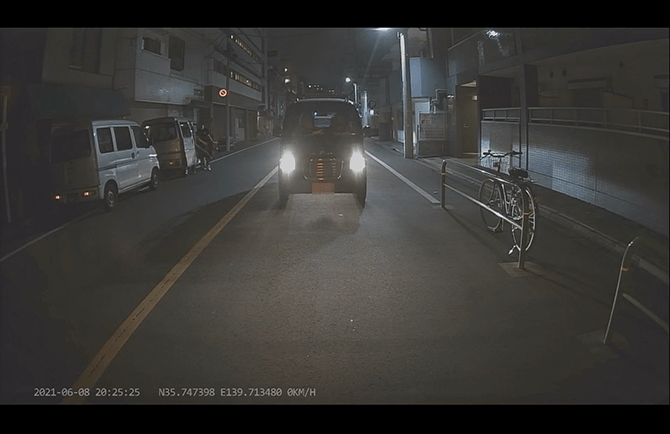 JAPAN AVE. 4KドライブレコーダーGT65の夜間映像