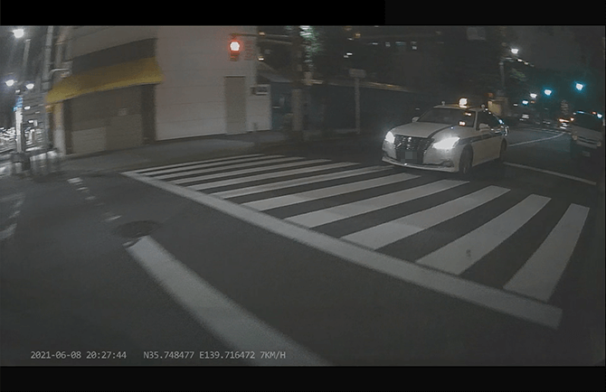 JAPAN AVE. 4KドライブレコーダーGT65の夜間映像