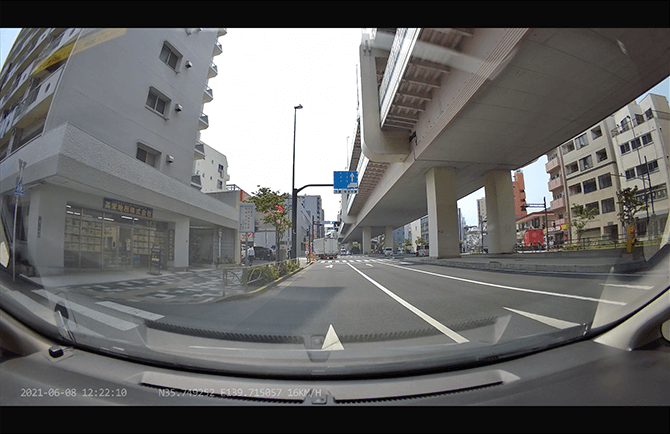 JAPAN AVE. 4KドライブレコーダーGT65の視野角