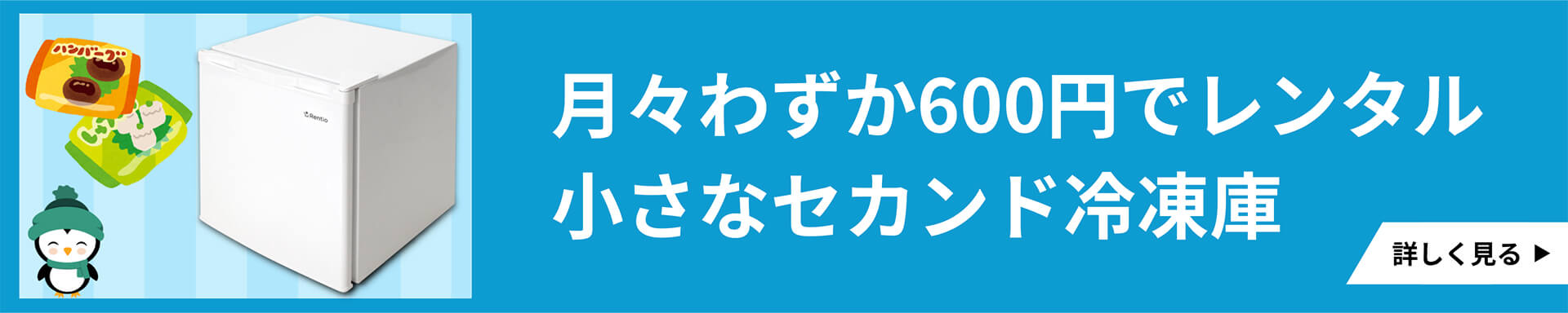 セカンド冷凍庫をレンタル
