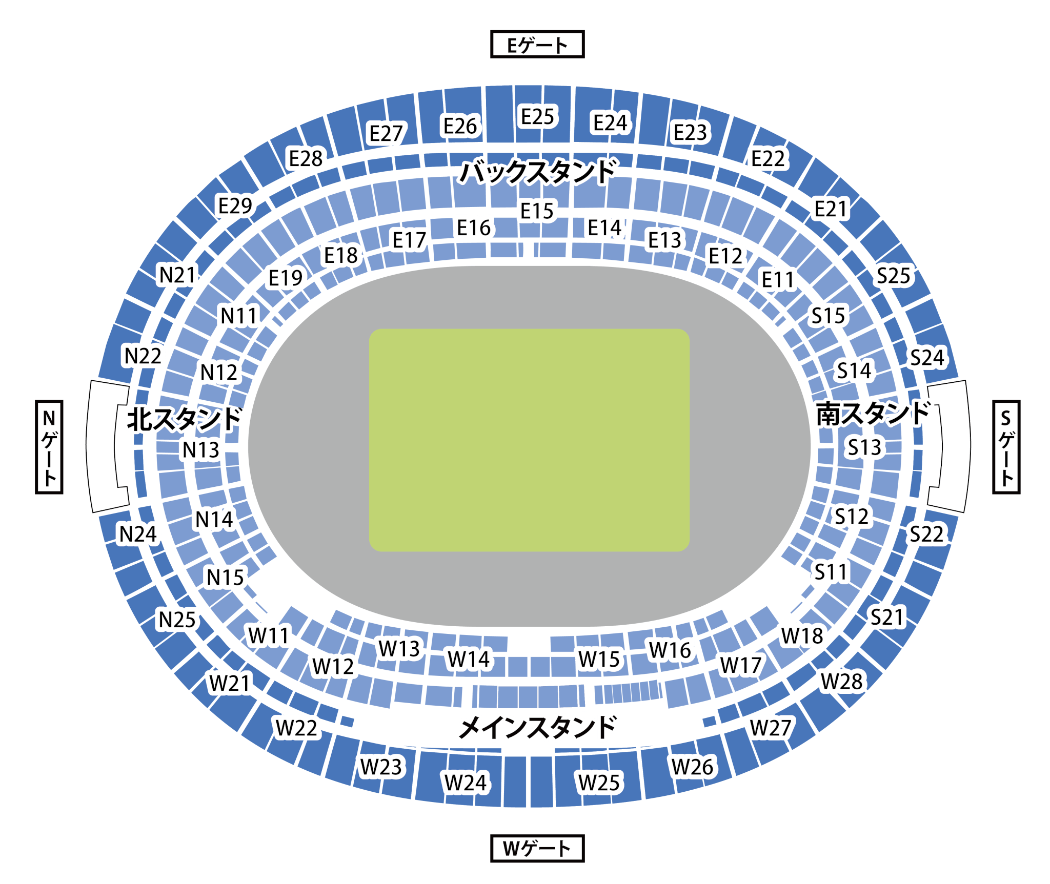 静岡エコパスタジアム　座席表