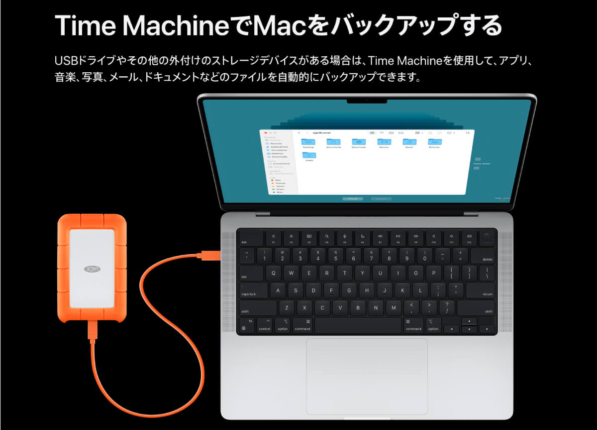 Macを初期化する前に準備すべきこと データのバックアップを取る